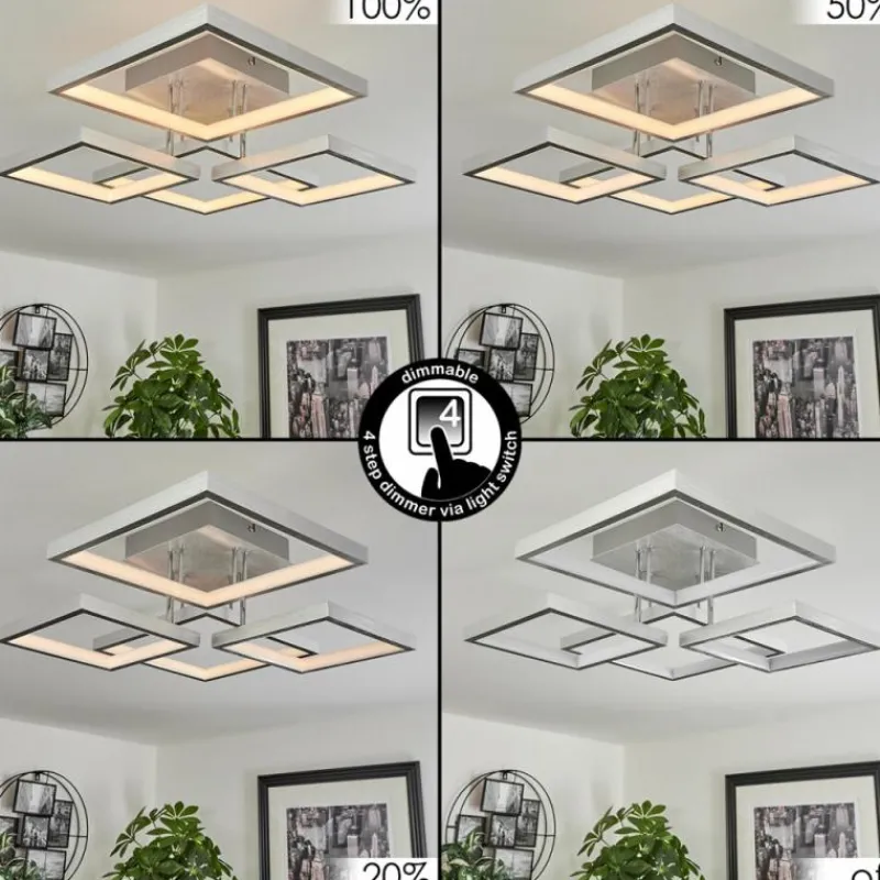 hofstein Plafonnier Bacolod LED Aluminium, 1 lumière