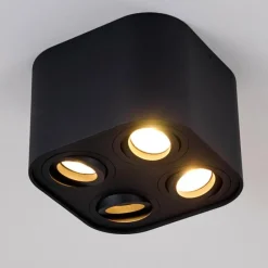 hofstein Plafonnier Baishan Noir, 4 lumières