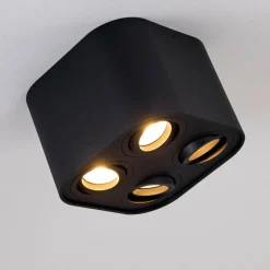 hofstein Plafonnier Baishan Noir, 4 lumières