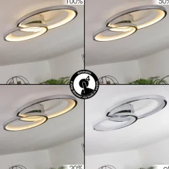 Lampes Dorées-hofstein Plafonnier Baiyin LED Chrome, 1 lumière