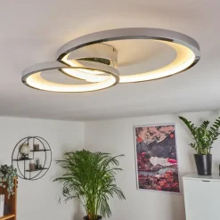 Lampes Dorées-hofstein Plafonnier Baiyin LED Chrome, 1 lumière
