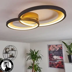 Lampes Dorées-hofstein Plafonnier Baiyin LED Or, 1 lumière