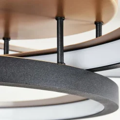 Lampes Art Déco-hofstein Plafonnier Baiyin LED Or, 1 lumière