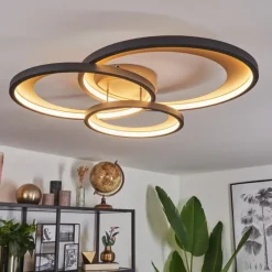 Lampes Art Déco-hofstein Plafonnier Baiyin LED Or, 1 lumière