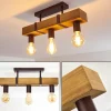 Lampes Vintages & Rétros-hofstein Plafonnier Balakovo Bois clair, Rouille, 3 lumières