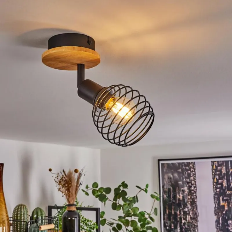 hofstein Plafonnier Ballis Écru, Noir, 1 lumière