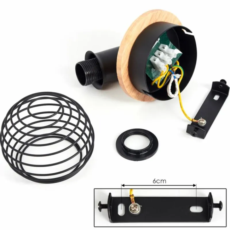 hofstein Plafonnier Ballis Écru, Noir, 1 lumière