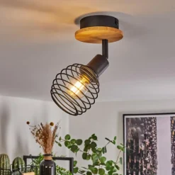 hofstein Plafonnier Ballis Écru, Noir, 1 lumière