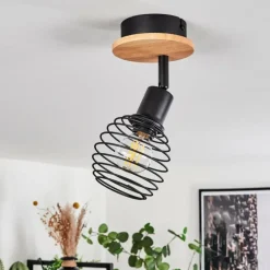 hofstein Plafonnier Ballis Écru, Noir, 1 lumière