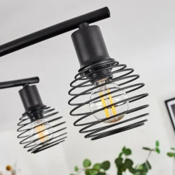 Lampes Vintages & Rétros-hofstein Plafonnier Ballis Écru, Noir, 5 lumières