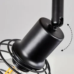 Lampes Industrielles-hofstein Plafonnier Ballis Écru, Noir, 4 lumières