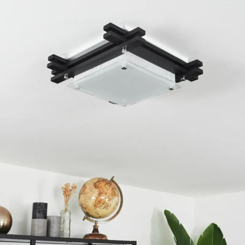 hofstein Plafonnier Balouta Noir, Blanc, 1 lumière