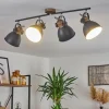 Lampes Industrielles-hofstein Plafonnier Banjul Gris, Blanc, 4 lumières