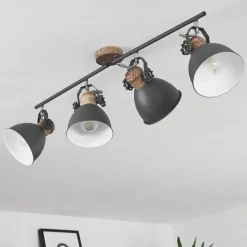 Lampes Industrielles-hofstein Plafonnier Banjul Gris, Blanc, 4 lumières