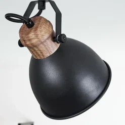 Lampes Industrielles-hofstein Plafonnier Banjul Noir, 2 lumières