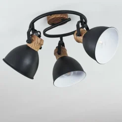 Lampes Industrielles-hofstein Plafonnier Banjul Noir, 3 lumières