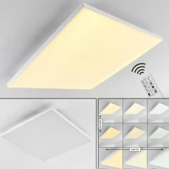 hofstein Plafonnier Bankura LED Blanc, 1 lumière, Télécommandes