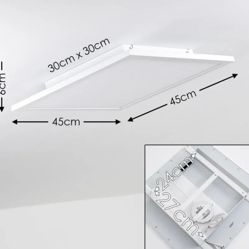 hofstein Plafonnier Bankura LED Blanc, 1 lumière, Télécommandes, Changeur de couleurs