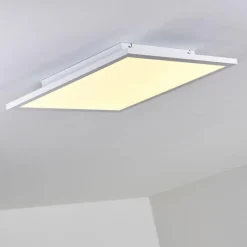 hofstein Plafonnier Bankura LED Blanc, 1 lumière, Télécommandes, Changeur de couleurs