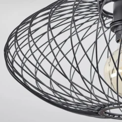 Lampes Industrielles-hofstein Plafonnier Banleou Noir, 1 lumière