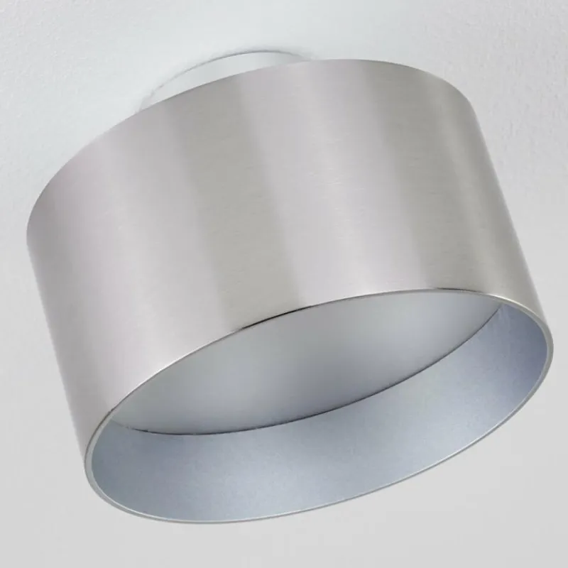 hofstein Plafonnier Baraboo LED Nickel mat, 2 lumières