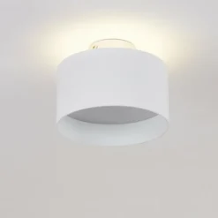 hofstein Plafonnier Baraboo LED Nickel mat, 2 lumières