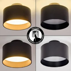 hofstein Plafonnier Baraboo LED Noir, 1 lumière