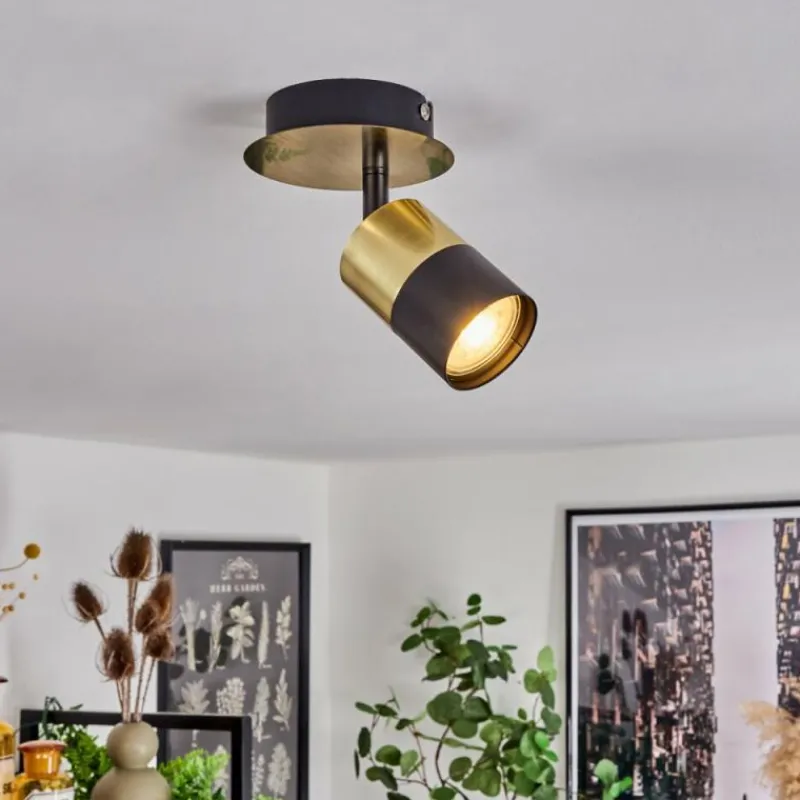 hofstein Plafonnier Barasat Laiton, Noir, 1 lumière