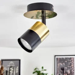 hofstein Plafonnier Barasat Laiton, Noir, 1 lumière