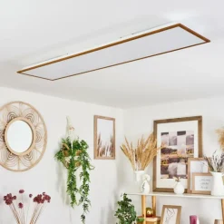 Lampes En Bois-hofstein Plafonnier Barasat LED Blanc, 1 lumière