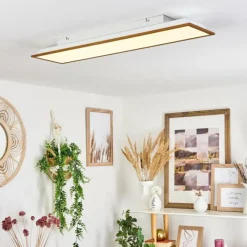 Lampes En Bois-hofstein Plafonnier Barasat LED Blanc, 1 lumière