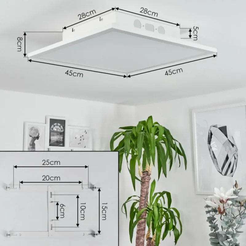 hofstein Plafonnier Barasat LED Blanc, 1 lumière