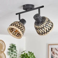 hofstein Plafonnier Barayn Noir, 2 lumières