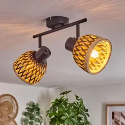 hofstein Plafonnier Barayn Noir, 2 lumières