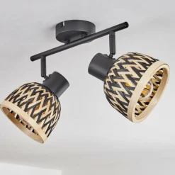 hofstein Plafonnier Barayn Noir, 2 lumières