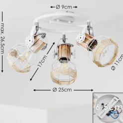 Luminaires Scandinaves-hofstein Plafonnier Barbacena Blanc, 3 lumières