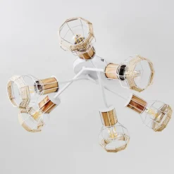 Luminaires Scandinaves-hofstein Plafonnier Barbacena Blanc, 6 lumières