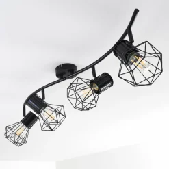 hofstein Plafonnier Bardhaman Noir, 4 lumières