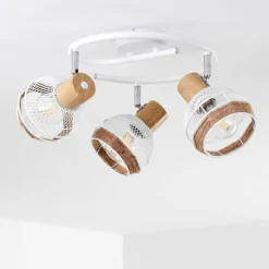 Luminaires Scandinaves-hofstein Plafonnier Bariloche Chrome, Blanc, 3 lumières