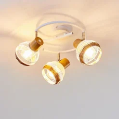 Luminaires Scandinaves-hofstein Plafonnier Bariloche Chrome, Blanc, 3 lumières