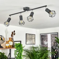 hofstein Plafonnier Baripada Anthracite, Chrome, 4 lumières