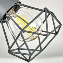 hofstein Plafonnier Baripada Anthracite, Chrome, 4 lumières