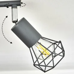 hofstein Plafonnier Baripada Anthracite, Chrome, 4 lumières