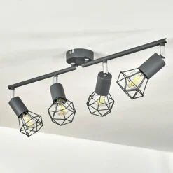 hofstein Plafonnier Baripada Anthracite, Chrome, 4 lumières