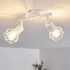 hofstein Plafonnier Baripada Blanc, 2 lumières