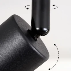 hofstein Plafonnier Baripada Bois foncé, Noir, 4 lumières