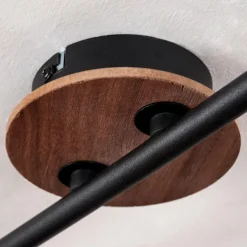 Lampes Vintages & Rétros-hofstein Plafonnier Baripada Brun, Noir, 6 lumières