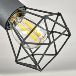 hofstein Plafonnier Baripada Chrome, Gris, 2 lumières