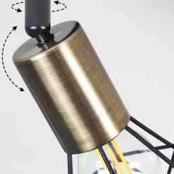 hofstein Plafonnier Baripada Laiton, Noir, 2 lumières