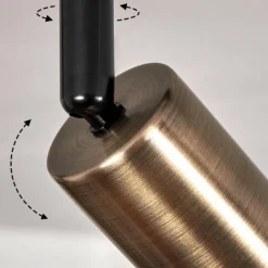 hofstein Plafonnier Baripada Laiton, Noir, 4 lumières